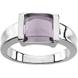 14K White Gold Cabochon Chalcedony Ring