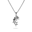 Sterling Silver Playful Dolphin Necklace