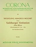 Produkt-Bild: Drei Salzburger Sinfonien: KV 136-138. Streichorchester. Partitur. (Corona - Werkreihe f&uuml;r Kammerorchester)