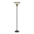Greely Torchiere Lamp with Stained Glass Shade