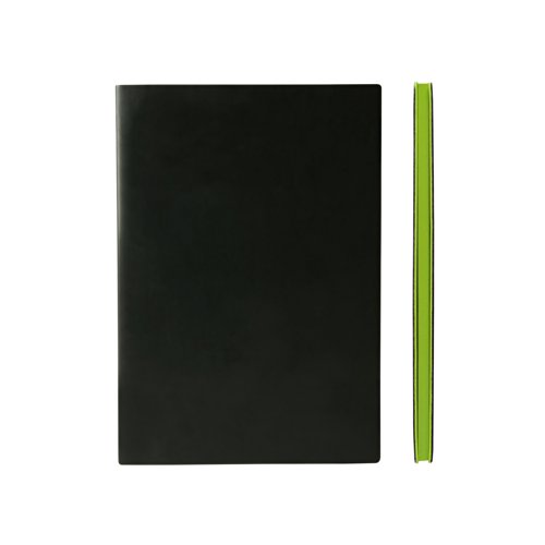 Daycraft Signature Spectrum BUSINESS STUDENT Notebook Journal - A5, Lime Green Edges, LINED - 8.3