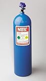 NOS 14750NOS Electric Blue Aluminum 15-pound Nitrous Bottle with Hi-Flow Valve