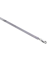 Sterling Silver Italian Magic Herringbone Chain Necklaces & Bracelets 4.5 mm Beveled Edges Nickel Free, sizes 7 - 30 inch