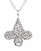 Gothic Diamond Cross Pendant Necklace, 18k White Gold, CTW 0.22
