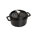 Staub 1102025 Cocotte / Br�ter rund, 20 cm, schwarz