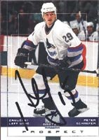 Cover image : Peter Schaefer, Vancouver Canucks Autographed Card