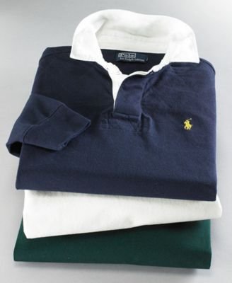 Polo Ralph Lauren Big & Tall Long Sleeve Solid Rugby with Chest