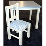 Review Lipper International 513BL / Lipper International 513BL Child's Table and 2-Chair Set, Blue and White