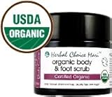 Herbal Choice Mari Organic Body & Foot Scrub 155g/ 5.4oz Glass Jar