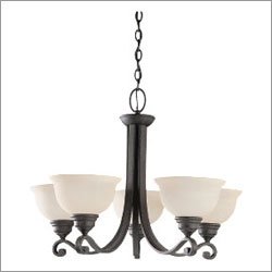 Sea Gull Lighting 31191-07 Serenity Five-Light Chandelier, Weathered Iron Finish with... by Sea Gull Lighting