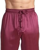  : Intimo Men's Classic Satin Sleep Pant, Maroon, Medium
