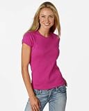 Bella Women's 1x1 Baby Rib Cap-Sleeve T-Shirt B1001