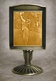 Reveries (Maxfield Parrish design) Lithophane Mantle Stand Antique Brass