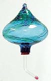 E-V Conical Glass Hummingbird Feeder Ocean Mist 6 Diameter