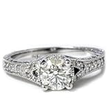 1.33CT SI Round Vintage Diamond Engagement 14K Ring New