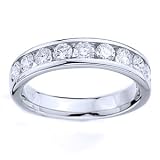 1 1/2 Carat Diamond 10k White Gold Anniversary / Wedding Ring