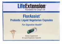 Life Extension Florassist Probiotic Liquid Vegetarian Capsules, 30 Count