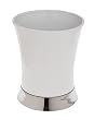 Steeltek Hampton Chrome and Ceramic Wastebasket