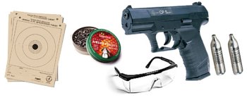 Walther Airguns- CP Sport Black Air Pistol CPSBK Kit w/ Accessories