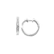 10k White Gold & Princess-Cut Diamond Channel-Set Hoop Earrings (0.25ctw)