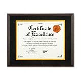 DAX Hardwood Document/Certificate Frame with Mat, 11 x 14 Inches, Mahogany (1511TM)