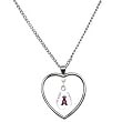 Los Angeles Angels Mini Baseball Heart Necklace