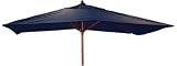 Camelot Patio Umbrella with a Wooden Pole and Navy Canvas 10 &acute; x 6 &acute; 6 &acute; - B000LDU6LY