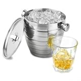 from BAR@drinkstuff Manhattan Nights Stainless Steel Ribbed Ice Bucket 1.8ltr