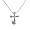 Eve's Addiction Small Sterling Silver Cross Pendant, 14 inches