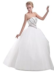 Strapless Basque   Waistline  Sweetheart Beaded Lace Tulle Floor Length  Ball Gown  Dress
