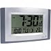 Acctim Stratus radio controlled wall clock with large LCD display showing time, calendar, indoor temperature and moonphase, EACH