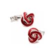 Enamel Knot Cufflinks in Red