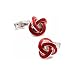 Enamel Knot Cufflinks in Red