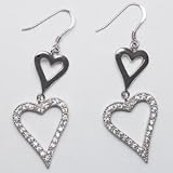 925 Sterling Silver Earrings with inlaid Clear CZ
