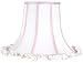 White Ruffle/Pink Trim Extra Large Lamp Shade