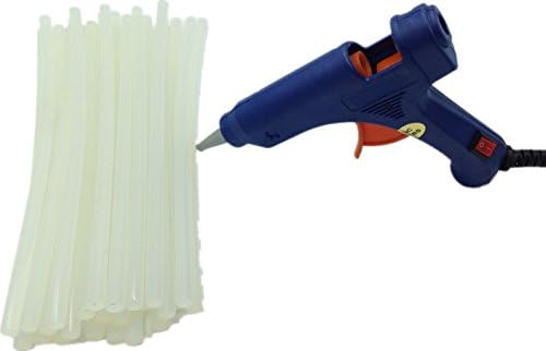 DESALEN Mini Hot Glue Gun Flexible Trigger High Temperature Melting DIY Hot Melt Adhesive Gun Kit with 25pcs Melt Glue Sticks(20W)
