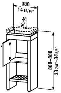  valentine Duravit Vanity unit 6455R RosewoodB0066RJDWC