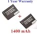 Nextop-Brand New 2 Packs Samsung SLB-10A 1400mAh COMPATIBLE Battery for Samsung Digimax L100, Samsung Digimax L110, Samsung Digimax L210, Samsung Digimax M110, Samsung Digimax P800, Samsung Digimax P1000
