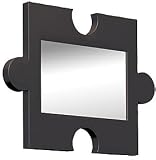 Black Puzzle Piece Mirror