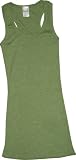 Unplugged Label Long Racerback Ribbed Tank-Top