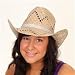 New Ladies Straw Cowboy Sun Hat with Diamante Band One Size 58 cm Sent Boxed Available from £5.99