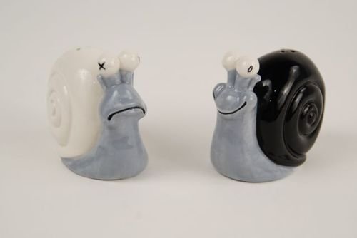 Happy & Sad Snails Pepper Shakers