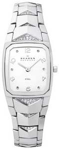 Skagen #811SSX Women's Stainless Link Bracelet Dress Watch
