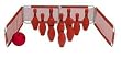 Bowling Backstop-PINS,RED Ball - Set