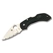 Spyderco Dragonfly Lightweight Serrated Edge Knife,Black