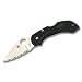 Spyderco Dragonfly Lightweight Serrated Edge Knife,Black