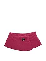 Alice Hannah Falso cuello Rib Cape Gem Button (Magenta)