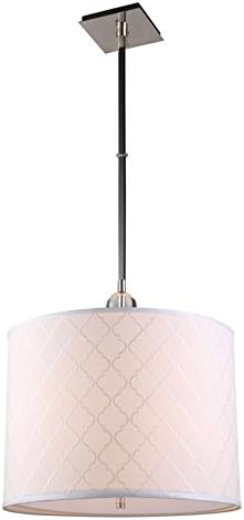 Elegant Lighting 1445D22PN Pendant Nickel Tones from gemma collection with 2 bulbs lighting Lamp Home Improvement