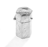 Etched TALL Pillbox or Match Box in Sterling Silver