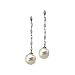 14K White Gold Paspaley South Sea Cultured Fashion Circle Pearl and Diamond Earrings - 10.00mm